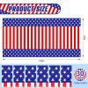 30 Pieces 4th of July Tablecloths 54 x 108 Inch Red White and Blue American Flag Disposable Plastic Table Covers Patriotic Party Supplies Decor for Memorial, Independence, Veterans Day view 2