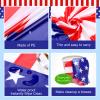 30 Pieces 4th of July Tablecloths 54 x 108 Inch Red White and Blue American Flag Disposable Plastic Table Covers Patriotic Party Supplies Decor for Memorial, Independence, Veterans Day view 3