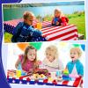 30 Pieces 4th of July Tablecloths 54 x 108 Inch Red White and Blue American Flag Disposable Plastic Table Covers Patriotic Party Supplies Decor for Memorial, Independence, Veterans Day view 4