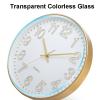 Wall Clocks Round, Modern Wall Clock, Decorative Quiet Clock Easy to Read Simple Modern Design and Style for Living Room, Kitchen, Home ,Bathroom, Bedroom (E ) view 2