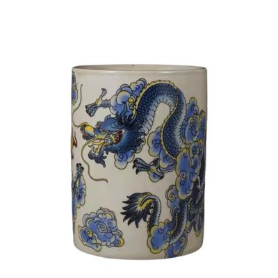 AMITVA Vintage Ceramic Ginger Jar, Chinese Tradition Storage Jar Decorative Porcelain Jars Temple Jar, Flower Vases Decor for Living Room Bedroom Shelf -13.8 * 10 CM