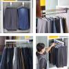 Wardrobe Pull-Out Trousers Rack - Extendable Pull Out Closet Rod, 30-80cm Closet Clothes Hanger Rail, Pull-out Closet Rod, Wardrobe Clothing Rail, Closet Organizer Rack For Pants And Coat ( Size : 550 view 4