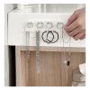 Andiker Wall Mounted Necklace Holder, Hanging Jewelry Organizer with 12 Hooks, Jewelry Hangers for Necklace Bracelets, Earrings, and Keys (White) view 4