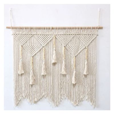 Macrame Wall Hanging Wall Decoration of Nordic Homestay, The Wall Pendant of The Living Room Sofa Room, Bedroom Bedside Wall Decoration (Color : White, Size : 150x110cm/59x43.3in)
