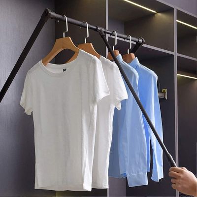 Adjustable Clothing Organizer Holder - Closet Organizer Rack For Pants And Coat, Lift Pull Down Hanger Rod, Adjustable Width Clothes Rack , Clothes Hanger Rail For Cabinet Soft Return ( Size : 600-830