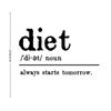 Diet Wall Decals Quotes Vinyl Wall Art Decor Diet Stickers for Kids Rooms Girls Boys Office Nursery Bedroom Living Room Playroom Home Wall Art Decor 22in view 2