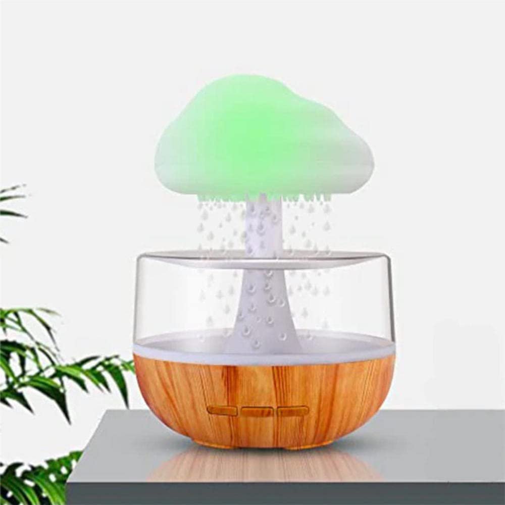 RUNAAJA Creative Raincloud Humidifier Aromatherapy Machine Raindrop raincloud household LED RGB Lights colorful mushroom lamp humidifier 24V