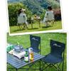 XIGOUZIQU 3Ft Folding Camping Picnic Table with Seats/Umbrella Hole-265 Lbs Support That Lightweight and Fold Up Card Suitcase Folding Table with Chairs (Size : 95cm+4 Chairs) view 3