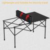 XIGOUZIQU 3Ft Folding Camping Picnic Table with Seats/Umbrella Hole-265 Lbs Support That Lightweight and Fold Up Card Suitcase Folding Table with Chairs (Size : 95cm+4 Chairs) view 4