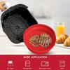 Round Reusable Foldable Bpa Free Airfryer Baking Molds NEW Air Fryer Silicone Pot Basket Plate Cooking Air Fryer Accessories (Color : Pink, Size : B) view 3