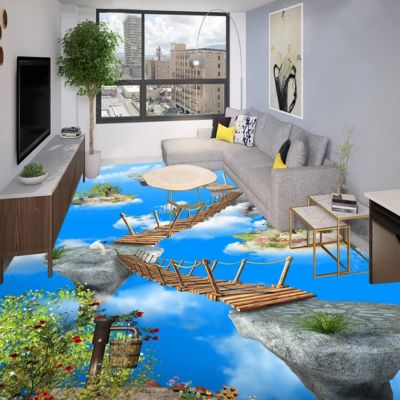 3D Illusion Entrance Area Rug,Pastoral Style Floral Road Corridor Mat Carpet, Indoor Ultra Soft Print Floor Mat for Kitchen Bedroom Hallway Runner Rug(200x300cm(79x118), F)