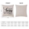 Rebbygena Im Not Bossy I Have Leadership Skills Inspirational Quotes Throw Pillow Covers 22x22in Farmhouse Pillow Case Cotton Linen Cushion Cover Accent Pillows Case for Couch Sofa Home Decor view 2