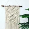 Macrame Wall Hanging Hand-Woven Tapestry, Room Decoration in The Porch/Corridor, Simple Decorative Pendant On The Wall view 4