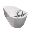CHALKE Tub Cover Dustproof Folding Dust Board Tub Insulation Cover, PVC Bathroom Tub Rack, for Most Standard Size Bathtubs (Size : 132x75x0.6cm) view 1