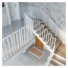 ALDEPO Grab Bars White Square Pipe Handrail for Indoor Stairs, 2/3/4/5Foot Long Elderly Kids Wall Mounted Grab Bar, Non-Slip Auxiliary Stair Rail with Complete Kit/1.2M (Color : 1.5m) view 2