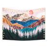 Aashita Creations Sunset Forest Tree Mountain Tapestry Wall Hanging Psychedelic Nature Wall Art Tapestry Bed Cover (51X59inches) view 1