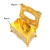 Tissue Cover Holder,Creative Embossed Roses and Rhinestones Rectangular Acrylic Tissue Box Cover Dispenser Napkin Organizer for Bathroom Bedroom Office and Car (Green-Gold) view 4