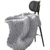 YWBXSHKD Chunky Knit Blanket 31x39in, Chunky Knit Blanket Chenille Throw, Handmade Knit Chunky Blanket Throw Sofa Throw, Home Decor for Sofa Couch Bench Bed view 1