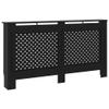 loibinfen Black Radiator Cover MDF Heater Cover Cabinet Shelf Household Appliance Heating Accessories, Living Room Furniture Decor, 59.8"x7.5"x32.1"/Cross Style view 2