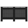 loibinfen Black Radiator Cover MDF Heater Cover Cabinet Shelf Household Appliance Heating Accessories, Living Room Furniture Decor, 59.8"x7.5"x32.1"/Cross Style view 3