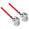 Efengcook 2 Pack Instant Read Pocket Milk Frothing Thermometer with1 inch Dial 5 inch Probe Clip,Best Instant Read Food for The Coffee Drinks,Chocolate Milk Foam (Color Dial) view 1