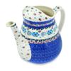 Polmedia Polish Pottery Watering Can - Blooming Blues Pattern Handmade in Boleslawiec Poland by Ceramika Artystyczna + Certificate of Authenticity view 1