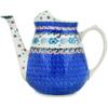 Polmedia Polish Pottery Watering Can - Blooming Blues Pattern Handmade in Boleslawiec Poland by Ceramika Artystyczna + Certificate of Authenticity view 3
