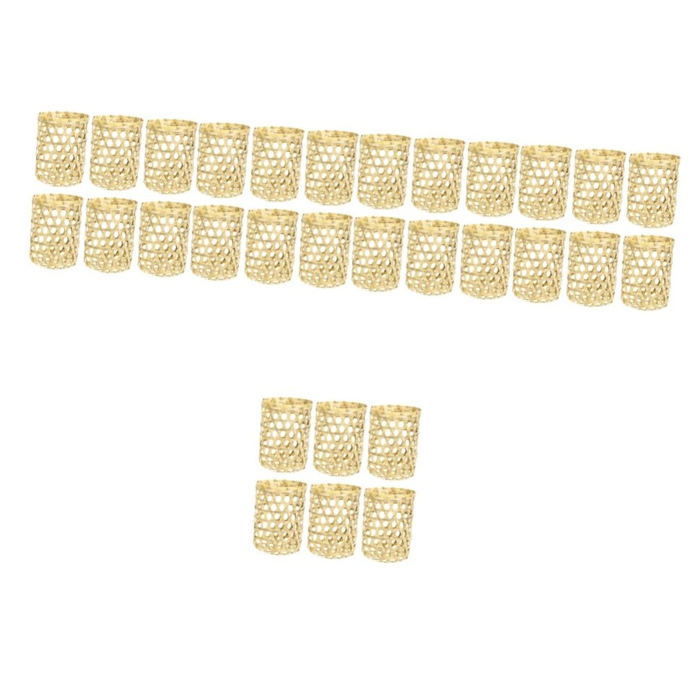 Anneome 30pcs Woven Cup Sleeves Glass Cup Protective Covers for Small Flower Portable and Lightweight Scalding Design