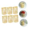 Anneome 30pcs Woven Cup Sleeves Glass Cup Protective Covers for Small Flower Portable and Lightweight Scalding Design view 3