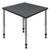 Romig Kee 36 in. Square Height Adjustable Classroom Activity Table- Grey Top & Grey Base view 1