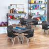Romig Kee 36 in. Square Height Adjustable Classroom Activity Table- Grey Top & Grey Base view 2