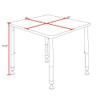 Romig Kee 36 in. Square Height Adjustable Classroom Activity Table- Grey Top & Grey Base view 3