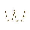 72" L Handmade Recycled Paper Honeycomb Tree Garland w/Gold Glitter, Green view 4