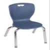 Romig Kee 48 in. Round Adjustable Classroom Table- Cherry & 4 Andy 12 in. Stack Chairs- Blue & Grey Base view 4