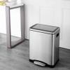 eyely MPH1004A Elle Rectangular 8-Gallon Double Bucket Trash Can with Soft-Close Lid, Fingerprint-Proof, Rustproof, Soft Close, Bedroom, Bathroom, Kitchen, Laundry Room, 7.9 Gallon, Stainless Steel view 2