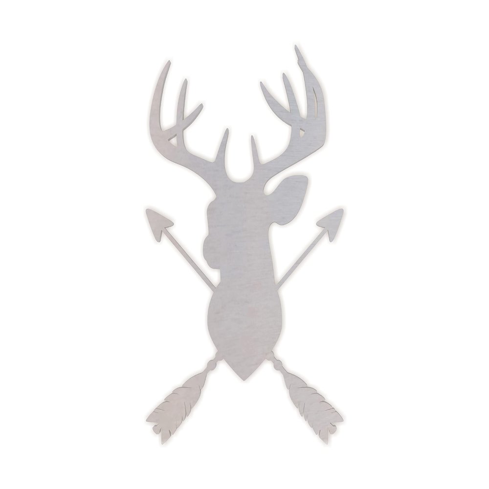 Jess and Jessica Metal Wall Art Metal Deer Head With Arrows, Metal Cutout, Wall Art, Home Decor, Wall Hanging, Ready to Paint
