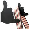 ASTUD Decorative Wall Mounted Hooks (2pcs) Functional Art, Funny, Space-Saving, Heavy Duty Metal Wall Hooks for Bags, Coats, Scarves, Keys, Towels and More (Chill-Black) view 1