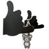 ASTUD Decorative Wall Mounted Hooks (2pcs) Functional Art, Funny, Space-Saving, Heavy Duty Metal Wall Hooks for Bags, Coats, Scarves, Keys, Towels and More (Chill-Black) view 4