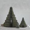 Creative Co-Op 20' Round x 26' H, 10' Round x 12' H & 5' Round x 6' H Handmade Printed Recycled Folding Paper Honeycomb Trees, Green, Set of 3 view 2