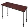 Romig Kee 72 x 30 in. Height Adjustable Classroom Activity Table- Mahogany & Grey Base view 3