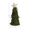 3" Round x 11" H Handmade Wool Felt Tree w/Star & Pom Poms, Multi Color view 3