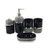 NOBRIM Bathroom Accessory 5/6pieces Polyresin Bathroom Wash Set Lotion Dispenser Toothbrush Holder Cotton Jar Tray Tumbler Cup Bathroom Accessory Set Bathroom Wash Set view 1