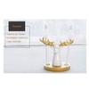 NOBRIM Bathroom Accessory Resin Bathroom Accessory Set 5 Piece Bath Accessories Sets Gold Deer Head Wash Set Toothbrush Holder & Dish Tumbler Soap Dispenser Bathroom Wash Set view 2