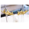 NOBRIM Bathroom Accessory Resin Bathroom Accessory Set 5 Piece Bath Accessories Sets Gold Deer Head Wash Set Toothbrush Holder & Dish Tumbler Soap Dispenser Bathroom Wash Set view 3