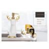NOBRIM Bathroom Accessory Resin Bathroom Accessory Set 5 Piece Bath Accessories Sets Gold Deer Head Wash Set Toothbrush Holder & Dish Tumbler Soap Dispenser Bathroom Wash Set view 4