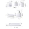 NOBRIM Bathroom Accessory 6pcs Imitation Marble Bathroom Accessories Set Soap Dispenser/Toothbrush Holder/Tumbler/Soap Dish/Cotton Swab Bathroom Wash Set Bathroom Wash Set view 2