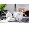NOBRIM Bathroom Accessory 6pcs Imitation Marble Bathroom Accessories Set Soap Dispenser/Toothbrush Holder/Tumbler/Soap Dish/Cotton Swab Bathroom Wash Set Bathroom Wash Set view 3