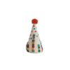 Creative Co-Op 4" Round x 9" H Handmade Wool Felt Tree w/Beads, Embroidery & Pom Poms, Multi Color view 1