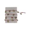 72" L Metal Bell Garland on Red Cord, Antique Gold Finish view 4