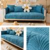 ALABOW Couch Covers Sectional L Shape Sofa Cover Pure Color Dutch Velvet Couch Cover 3 2 4 1 Seater Nordic Modern Sofa Slipcover Quilted Non-Slip Furniture Protector(Kk,90x120cm) view 2